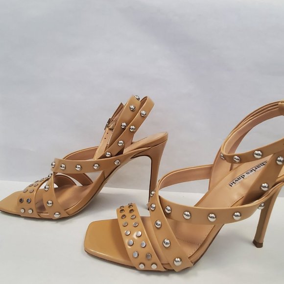 Charles by Charles David Beige Studded Sandals - Picture 4 of 7